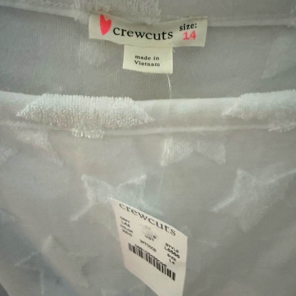 Crewcuts White Star Embossed Shorts Romper - Picture 3 of 3